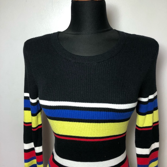 New Sanctuary trailblazer Dress Cyber Disco Striped Size Medium - Picture 5 of 10